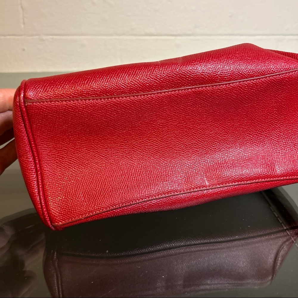 Coach Mini Satchel Handbag- Red - Picture 12 of 16